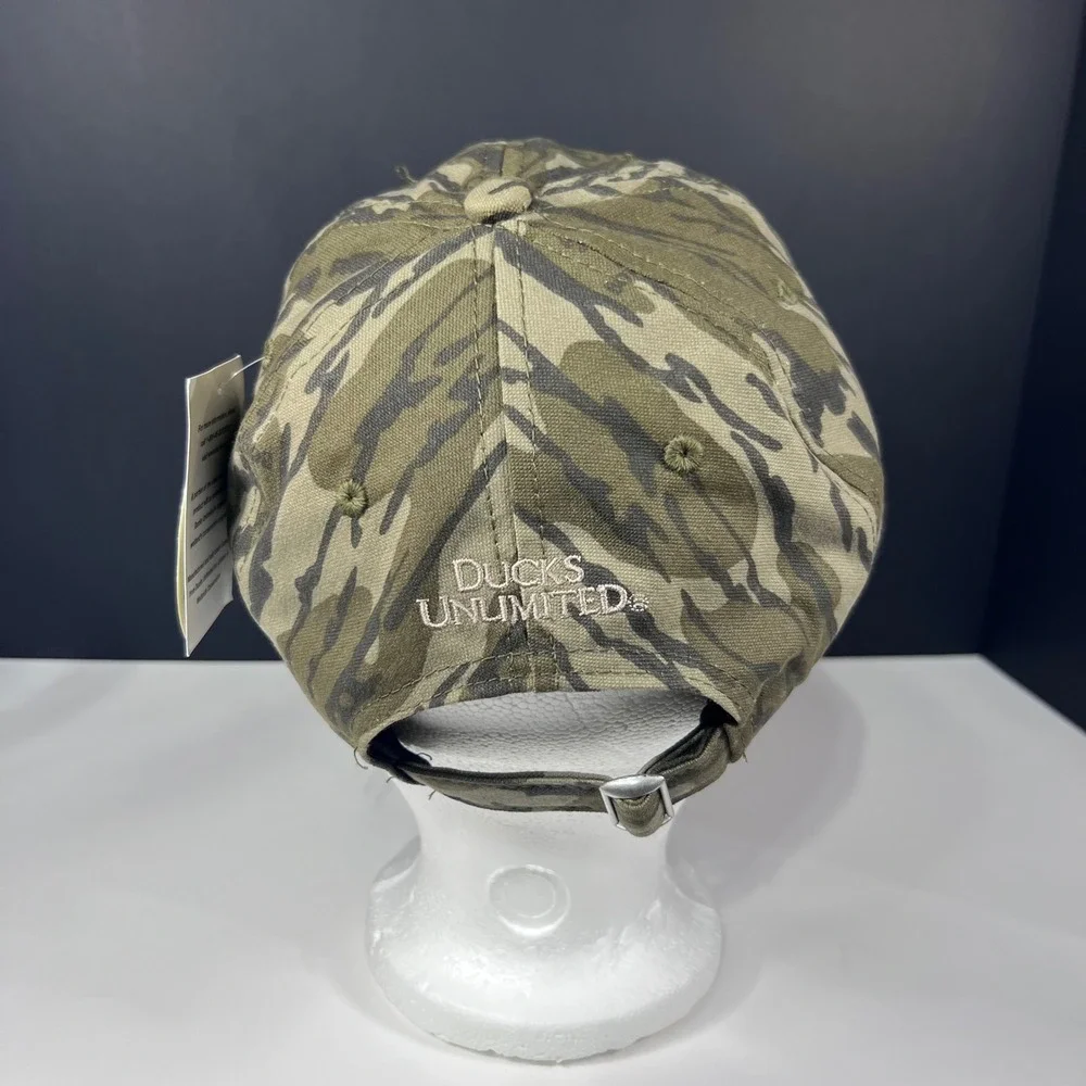 NWTs Ducks Unlimited Camo Baseball Hat Tiger Stripe Camouflage Adjustable Cap